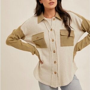 NWT Hem & Thread Thermal Button Down Shirt